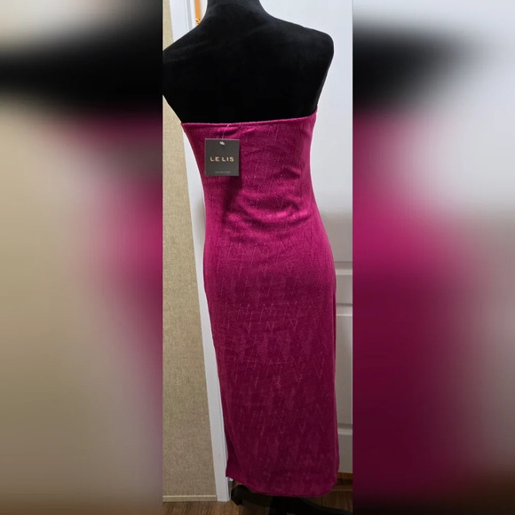 Strapless Side Slit Midi Dress #367-369 - Picture 8 of 8